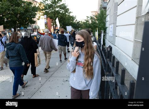 New York New York Usa 1st Oct 2020 Parents March In A Circle