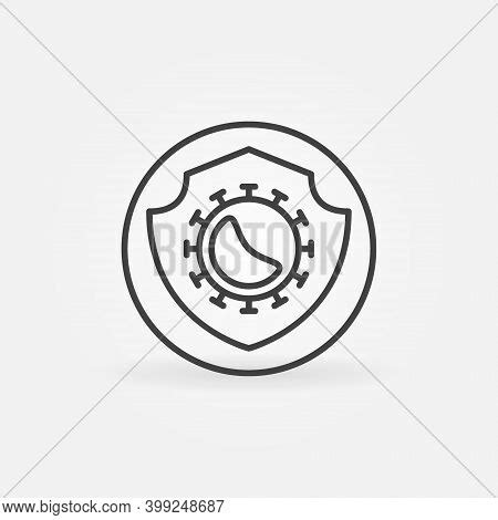 Virus Shield Circle Vector Photo Free Trial Bigstock