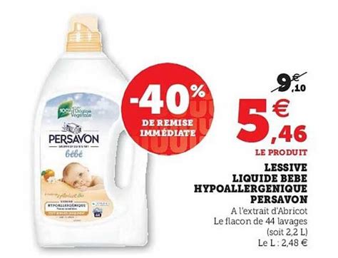 Offre Lessive Liquide Bébé Abricot Bio Persavon chez Migros France