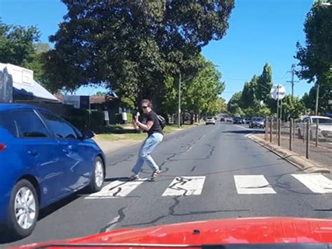 Video Footage Shows Toowoomba Womans Near Miss With Oncoming Car On