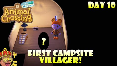 New Island Day 10 Our First Campsite Villager Animal Crossing New