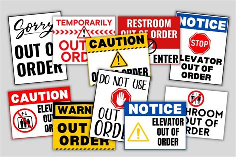 Free Printable Out Of Order Signs