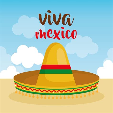 Sombrero Tradicional De La Cultura Mexicana Vector Premium