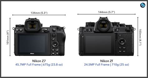 Nikon Z7 Vs Nikon Zf Specifications Comparison