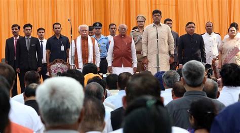 Haryana Chief Minister Sh Manohar Lal Administered The Oath Of Office