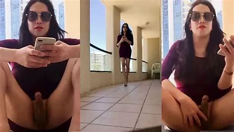 Gorgeous Shemale Shows Naked In Balcony While Smoking Xhamster