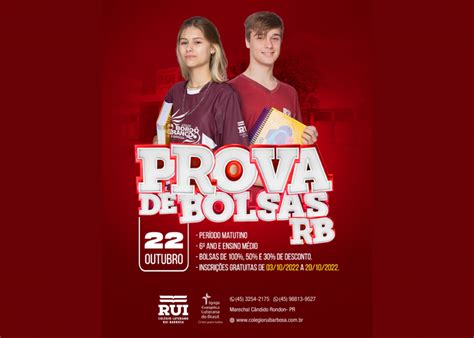 ColÉgio Luterano Rui Barbosa LanÇa Edital De Prova De Bolsas 2023