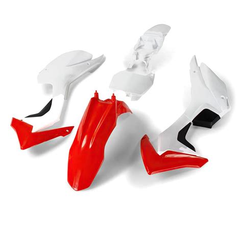 Set Plastiche Crf Bianco Rosse Evomotor