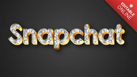 Snapchat | 3D Diamond Style | Text Effect Generator