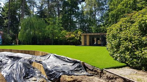 Large Back Garden Artificial Grass Installation Trulawn