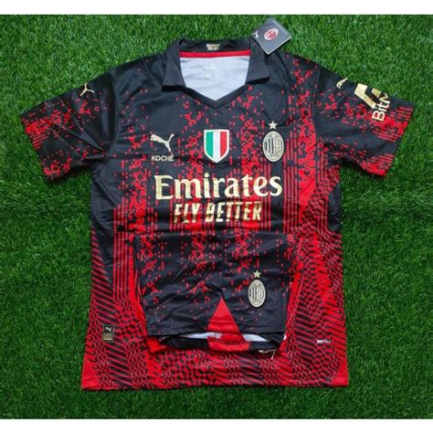 Jual SETELAN JERSEY BAJU BOLA PRIA AC MILAN 4TH KOCHE 2022 2023 NEW