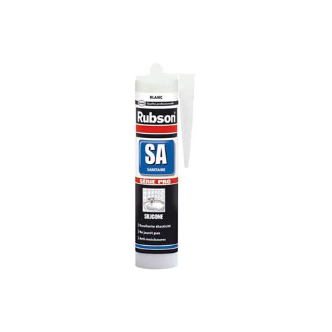 RUBSON Mastic sanitaire silicone acétique surface émaillée SA blanc 300ml