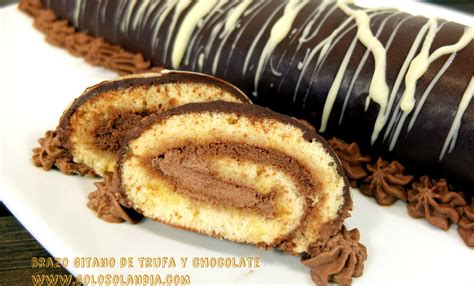 Brazo Gitano De Trufa Y Chocolate Golosolandia Recetas Y V Deos De