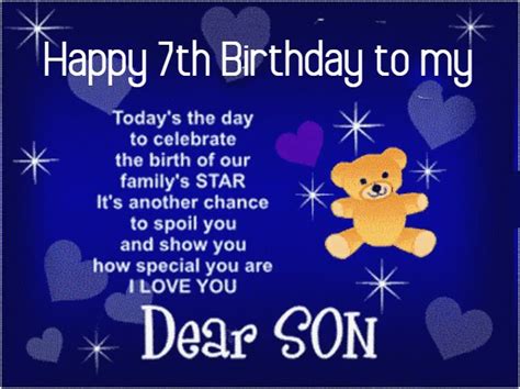 Happy 7th Birthday Son Quotes - Birthday Messages