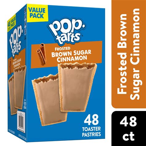 Pop Tarts Frosted Brown Sugar Cinnamon Toaster Pastries Ready To Eat Breakfast Foods 48 Count