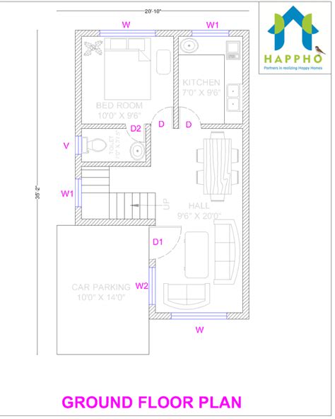 Modern Bhk Floor Plan Ideas For Indian Homes Happho