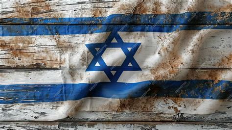 Premium Photo | Israel flag on a wooden background