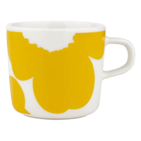 Marimekko Oiva Iso Unikko Coffee Cup 2 Dl White Spring Yellow