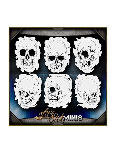 Mini Sinister Six - Skull Set Airbrush Stencil Template - For Painting ...