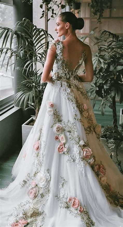 97 Gorgeous Floral Applique Wedding Dresses Weddingomania