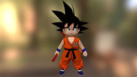 Kid Goku 3D Model