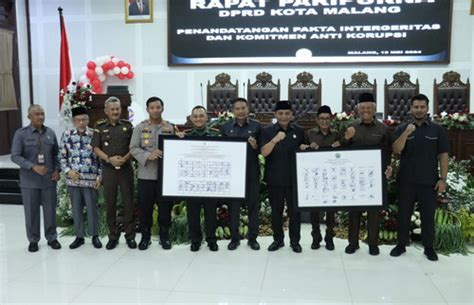 Dprd Dan Pemkot Malang Sepakat Cegah Tindakan Korupsi Lewat Tanda