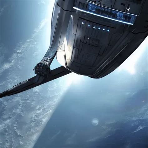 Photo Futuristic Starship The Expanse Military Stable Diffusion