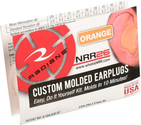 Radians Custom Molded Earplugs Orange Health And Household