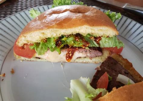 Hamburguesas Rellenas De Queso Al Carb N Receta De Emiliof Cookpad