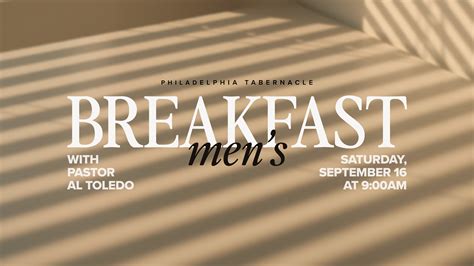 Mens Breakfast With Pastor Toledo Philadelphia Tab