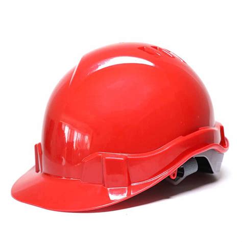 Ce And Ansi Certified Red Abs Shell Construction Hard Hats Safety Helmet