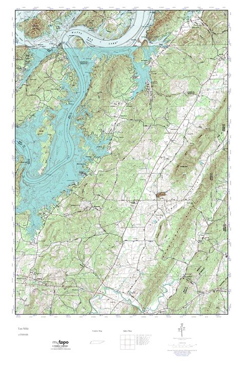 MyTopo Ten Mile Tennessee USGS Quad Topo Map