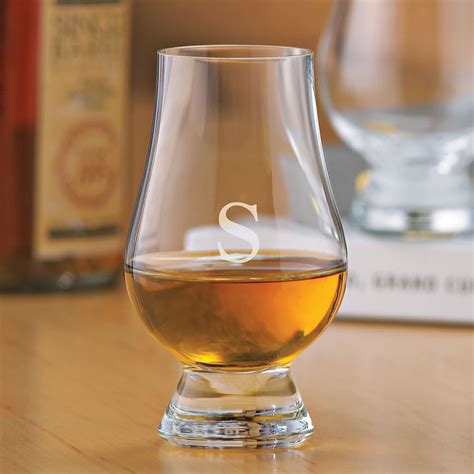 The Monogrammed Award Winning Glencairn Whiskey Glasses Hammacher