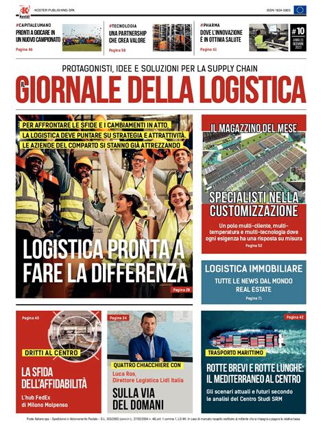 Calam O Il Giornale Della Logistica N Dicembre