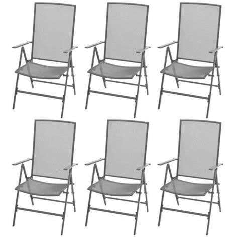 Mobilier à dîner 7 pcs et chaises pliables Acier Anthracite YIN