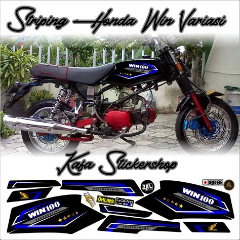 Sticker Striping Honda Win Polet Biru Tua Lazada Indonesia