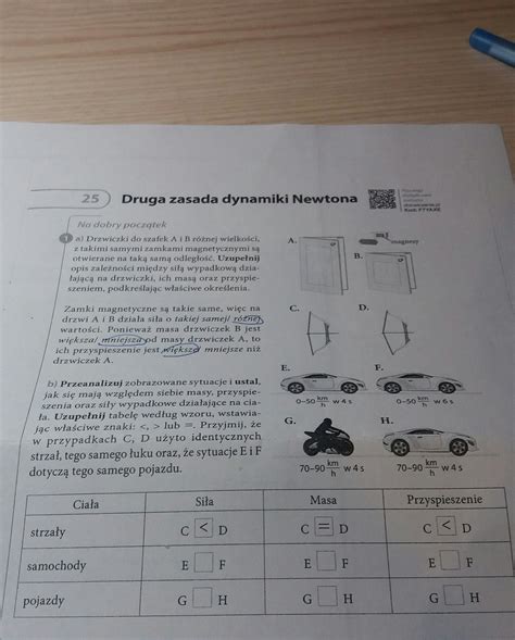 Prosz O Pomoc W Zadaniu Z Fizyki Druga Zasada Dynamiki Newtona