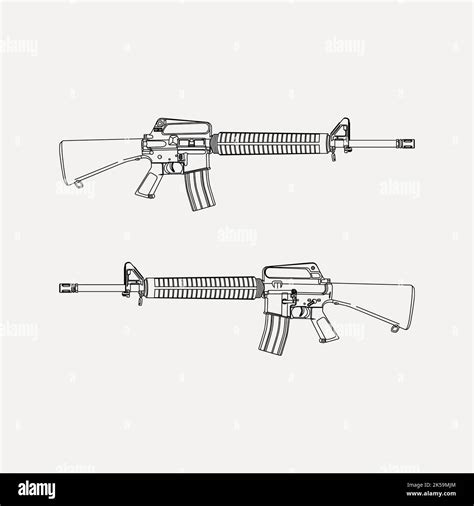 Rifle clipart, drawing illustration vector Stock Vector Image & Art - Alamy