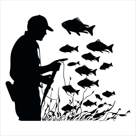 Premium Vector Vector Fisherman Catching Fishes