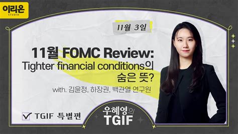 Live Tgif Fomc Review Tighter Financial Conditions