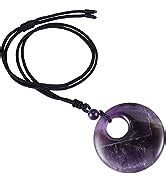 Nupuyai Healing Stone Necklace For Unisex Gemstone Pendant With