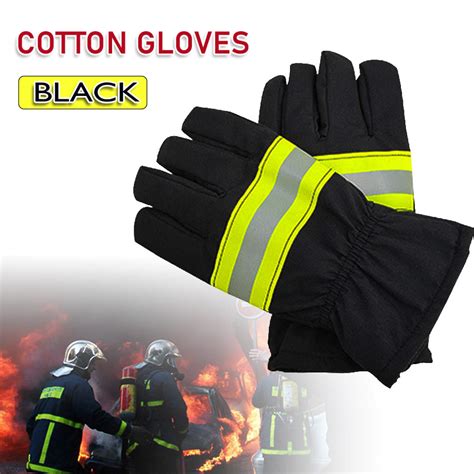 Fit Fireman Safety Gloves Anti Cut Fire Waterproof Reflective Fire ...