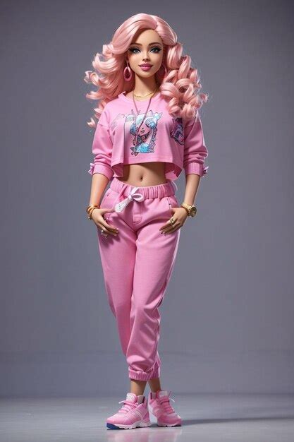 Premium Ai Image Barbie Dressed In Hip Hop Style Trendy Outfit