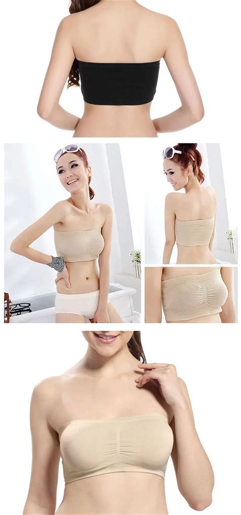 Crop Top Bra Boob Tubes Women Comfort Strapless Deportes Bandeau Bra Tv Strapless Seamless