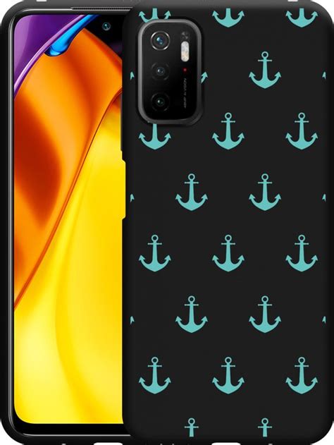 Xiaomi Poco M3 Pro Hoesje Zwart Ankers II Designed By Cazy Bol