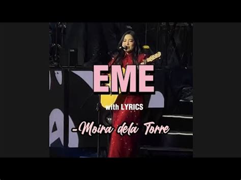 Eme Full Video With Lyrics Moira Dela Torre Youtube