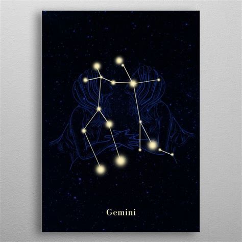 Zodiac Gemini Poster By Moon Calendar Studio Displate Gemini