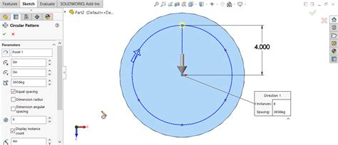 Solidworks Hole Wizard With Circular Sketch Pattern