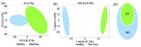 Total Metabolite Comparisons Between Groups Pca Score Plots A And