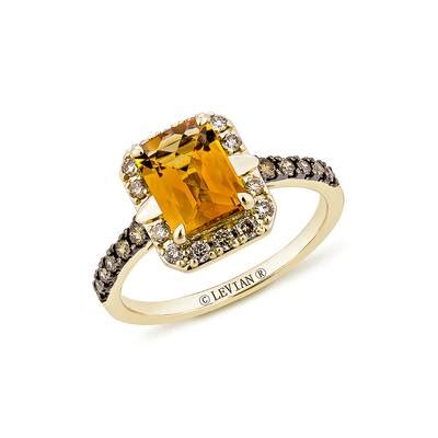 14K Honey Gold Ring Chocolate Diamonds Nude Diamonds BVPY 7 Le Vian
